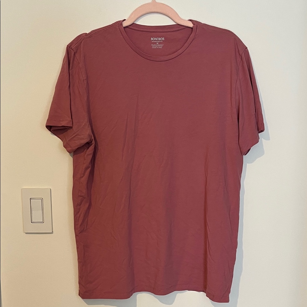 Bonobos Men's Pink Short Sleeve Tee